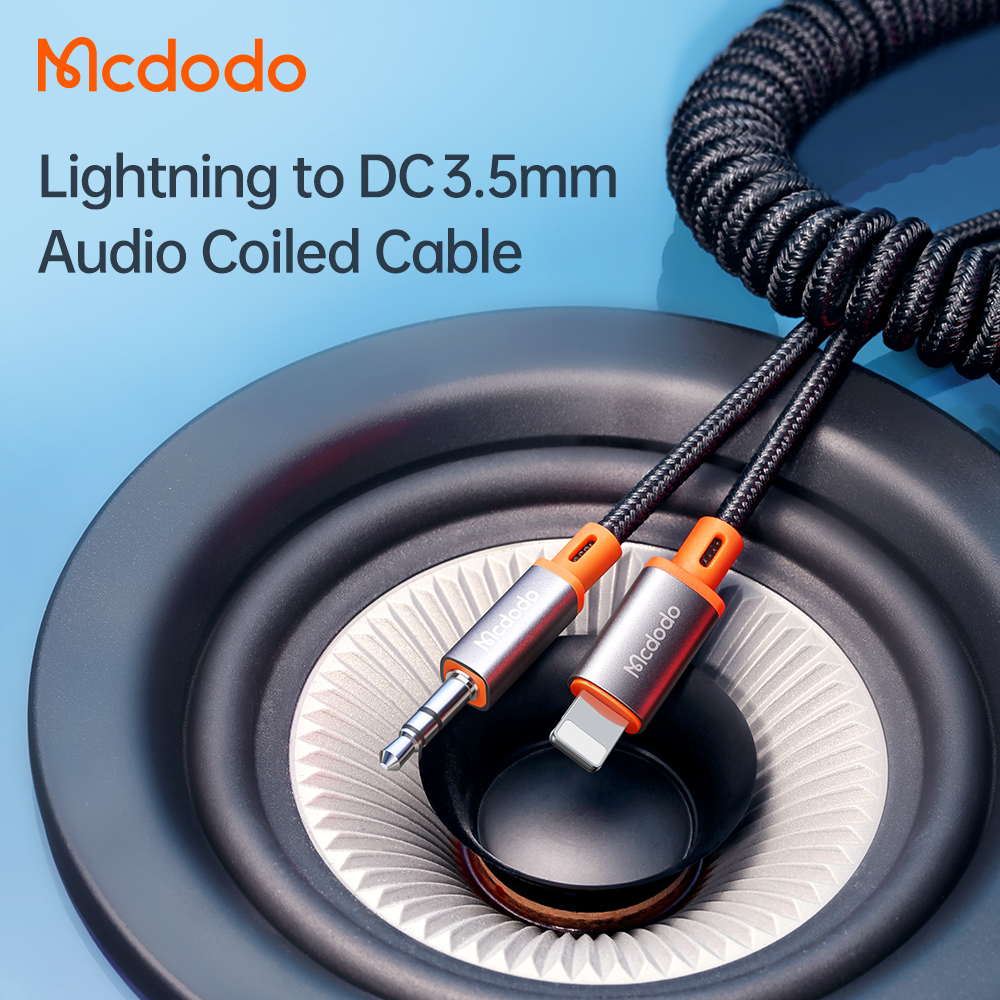 Mcdodo CA-089-Castle Series Lightning to DC3.5 Male Coil Cable 1.8m