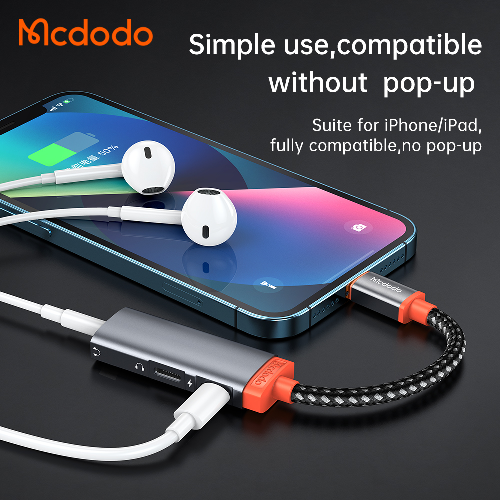Mcdodo CA-095-Oryx Series 3 in 1 Lighitning to DC3.5+Dual Lightning