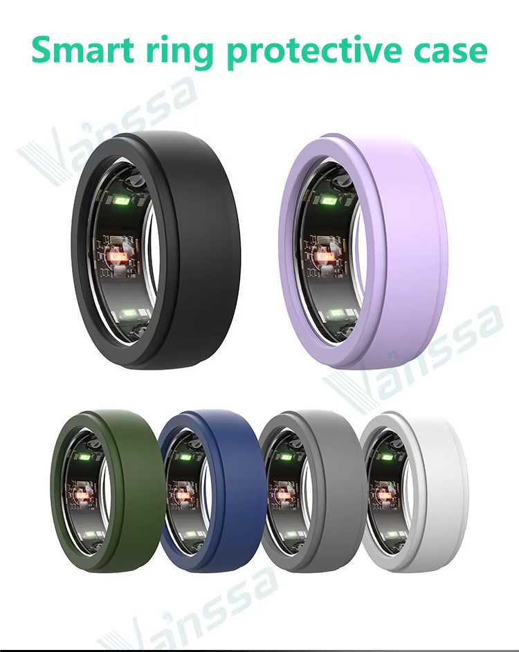 Smartring factory Color size custom sillicon protective soft smart ring case cover for oura smart ring
