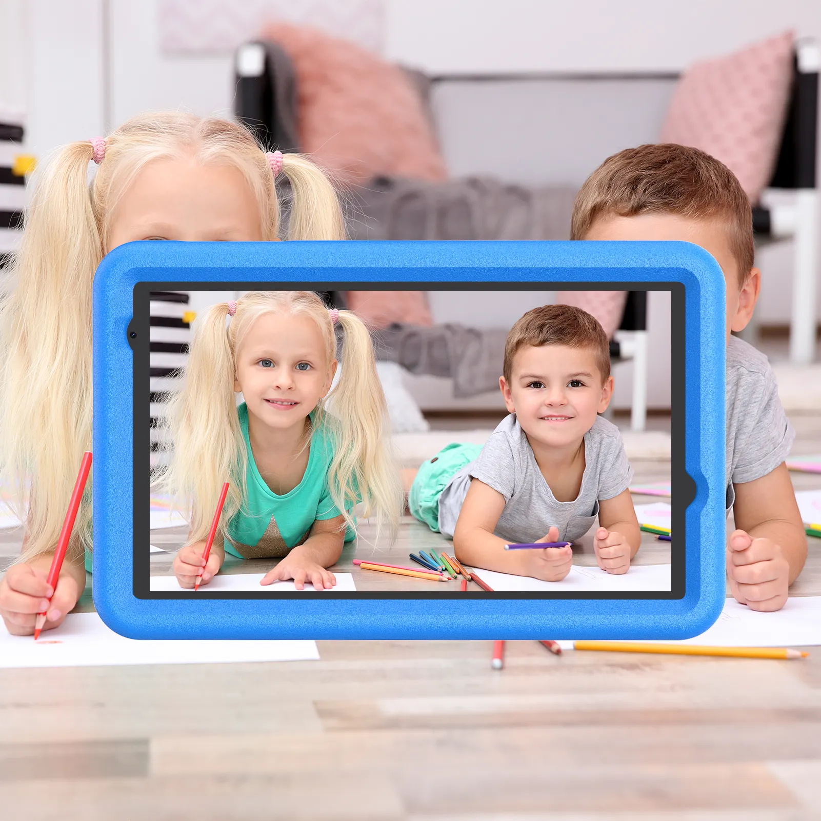 Pritom 8 Inch Child Rugged Tablet Pc Android 13 Dual Camera 8gb Children Tablet Educational For Kid