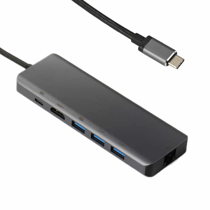 Custom PD 100w USB X 3 Ports for HDMI 11 in 1 Type C Hub Docking Station With Display Screen