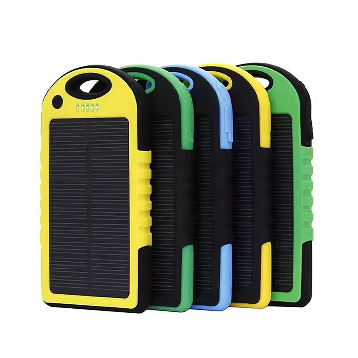Water proof solar USB charger 4000MAh dual USB portable power bank with LED light