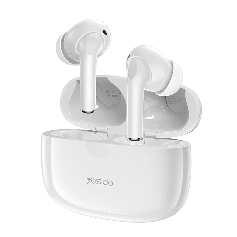 Yesido Wireless Charge 4-Mic Call Noise Cancellation4 ANC+ENC Noise Cancellation True Wireless BT Earphone