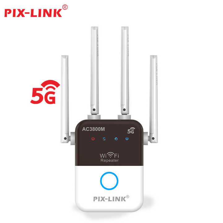 PIX-LINK Dual Band 2.4G 5G wifi repeater routers high speed 3800Mbps wifi extender for home