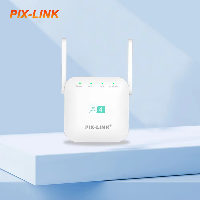 PIX-LINK 2024 New Arrival 300Mbps Wifi Repeater Easy Setup Wireless-n Router Booster 300m Wifi Extender Wifi Network Extender
