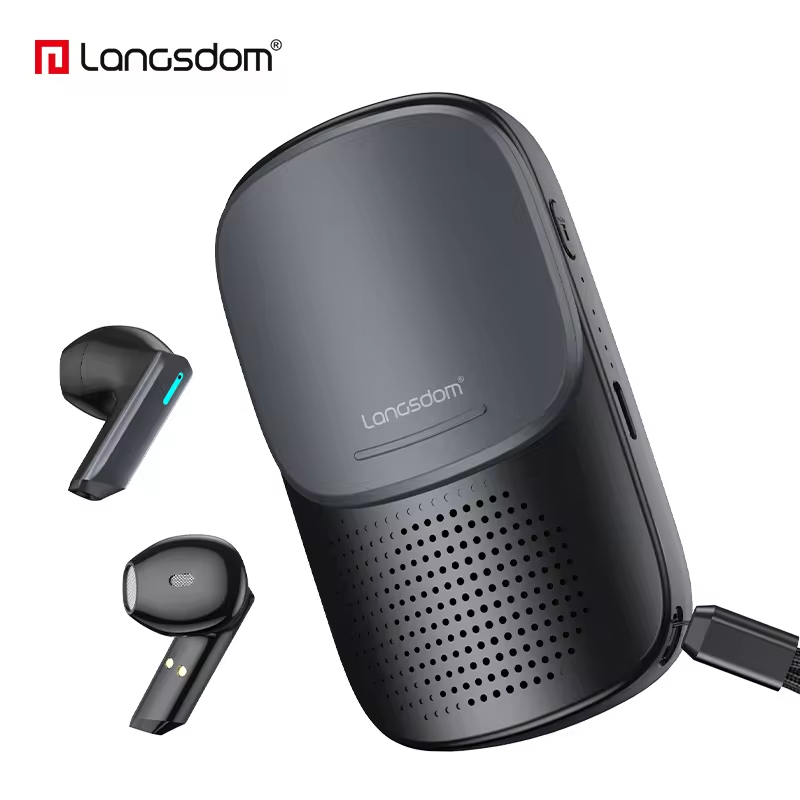 New Arrivals Multi-function Bluetooth Speaker Slide Design Stereo Earphones Waterproof TWS Headphones Wireless Earbuds