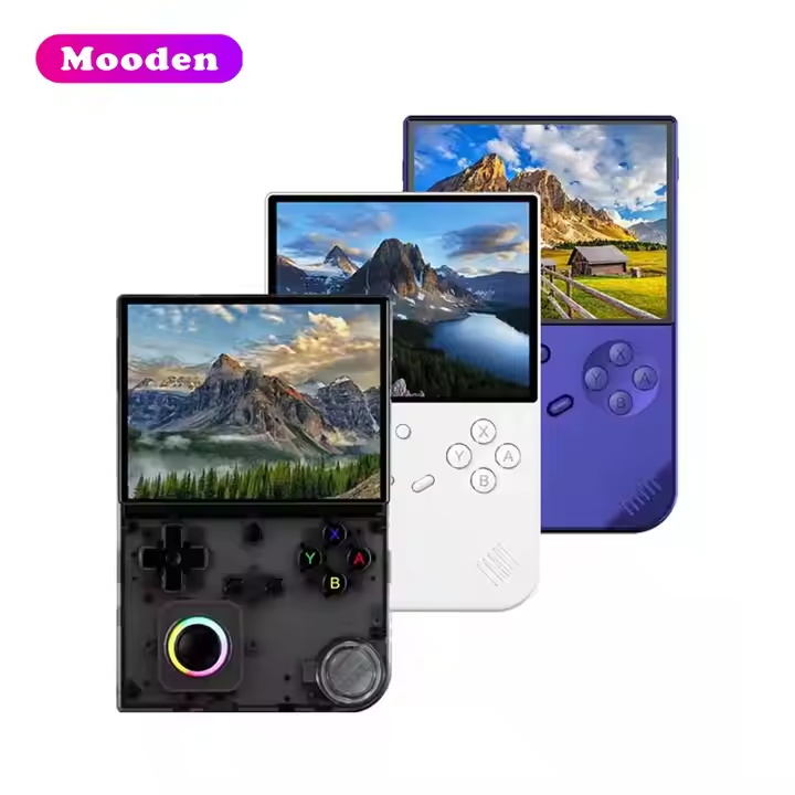 L RG40XX V Handheld Game Player Video Gaming Console Retro 4.0-inch HD Screen 64GB RGB Light Ring Linux System