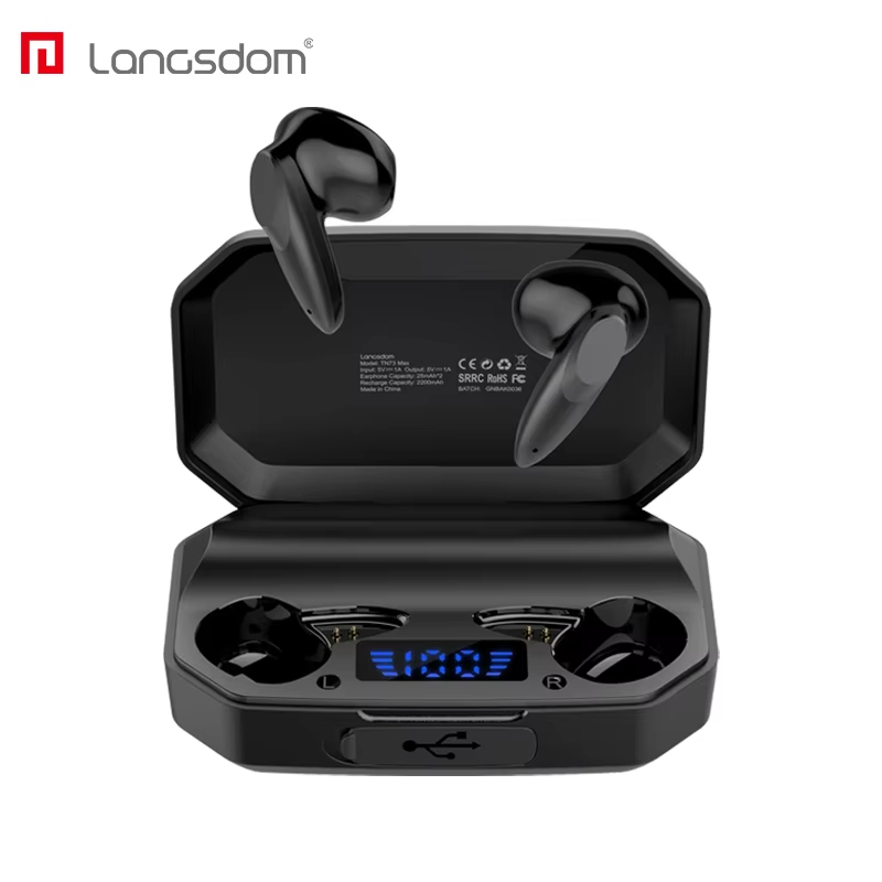 Touch Control 9D Stereo Wireless Earbuds 2200Mah Bt 5.1 Wireless Headphone Waterproof Digital Display Power Bank Earphones