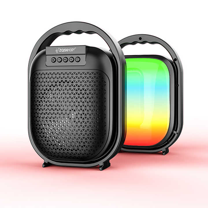 6.5 Inches 12W RGB Colorful Lamp Portable Wireless Speaker Party Stage Loud Sound Rechargeable Outdoor Bluetooth Speakers