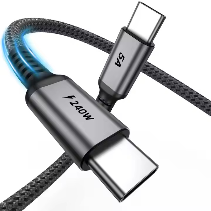 Cost Effective Aluminum Alloy Metal Case Nylon Braided Cable USB-C Power Delivery 100W PD Fast Charging Cable with Data USB 2.0