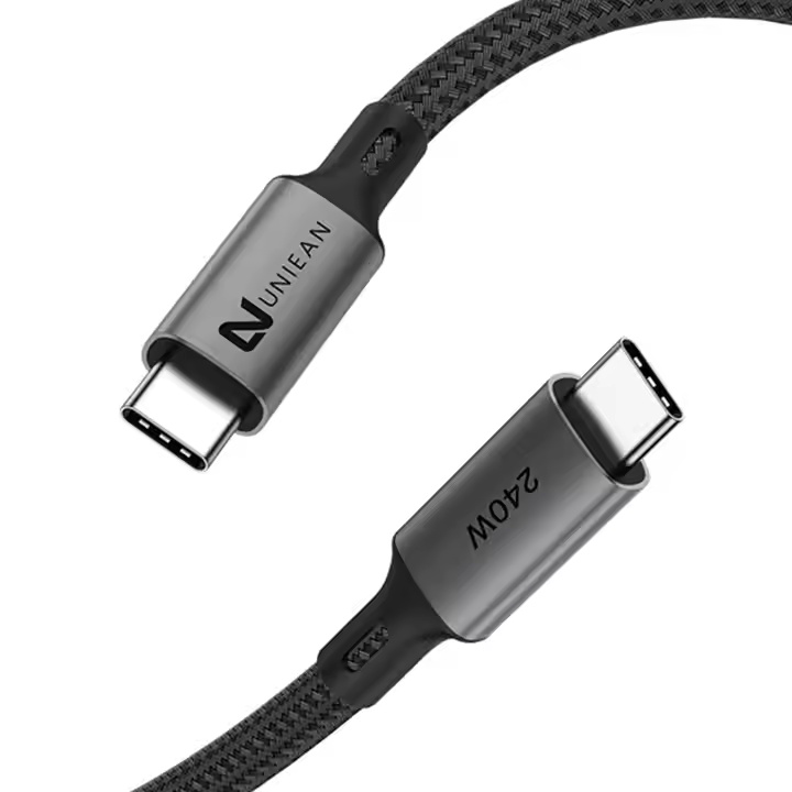 1M 1.8M Nylon Braided Coaxial 8K USB4 Cabel 8K 5A 240W PD Charge Data Cable USB 4.0 40Gbps Compatible with Thunderbolt 4 3 Cable