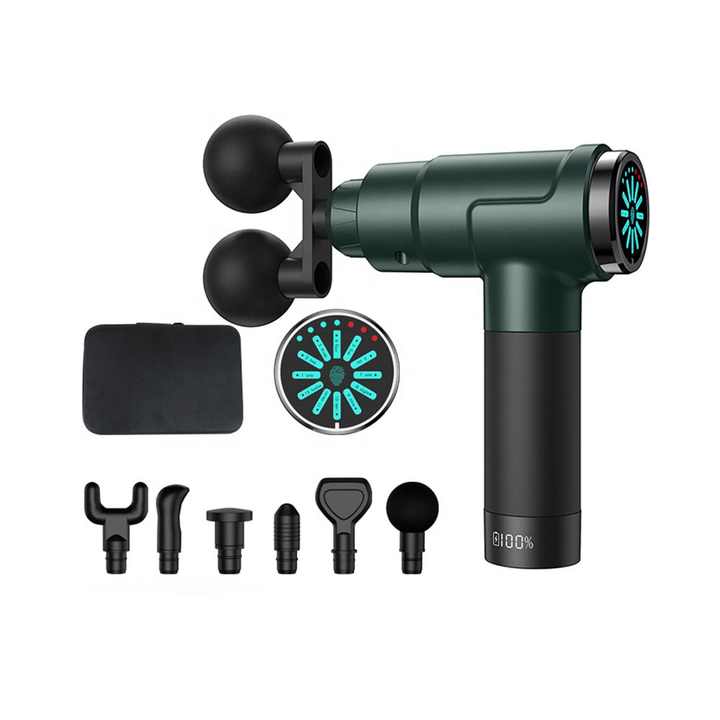 Double Heads Muscle Massage Gun Deep Tissue Percussion Muscle Massager Gun for Athletes Pain Relief Therapy and Relaxation