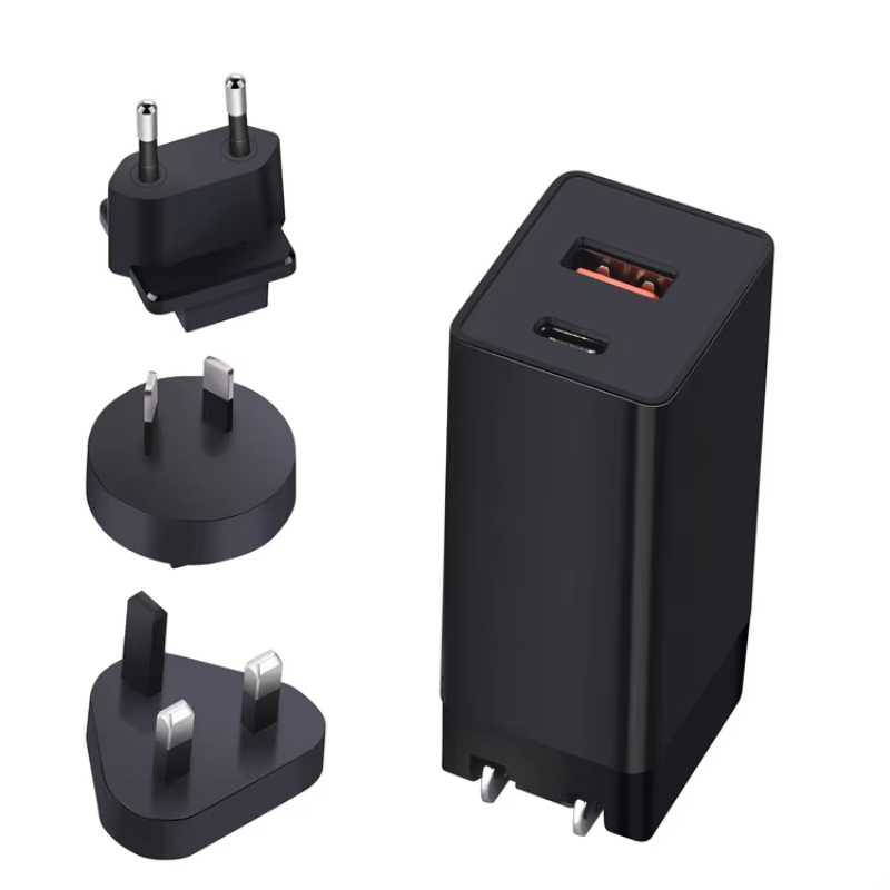 Mobile Phone Universal Travel Adapter 65w Type C Charger Block US EU UK Plug Laptop Charger Adaptores Fast Charging GaN Chargeur