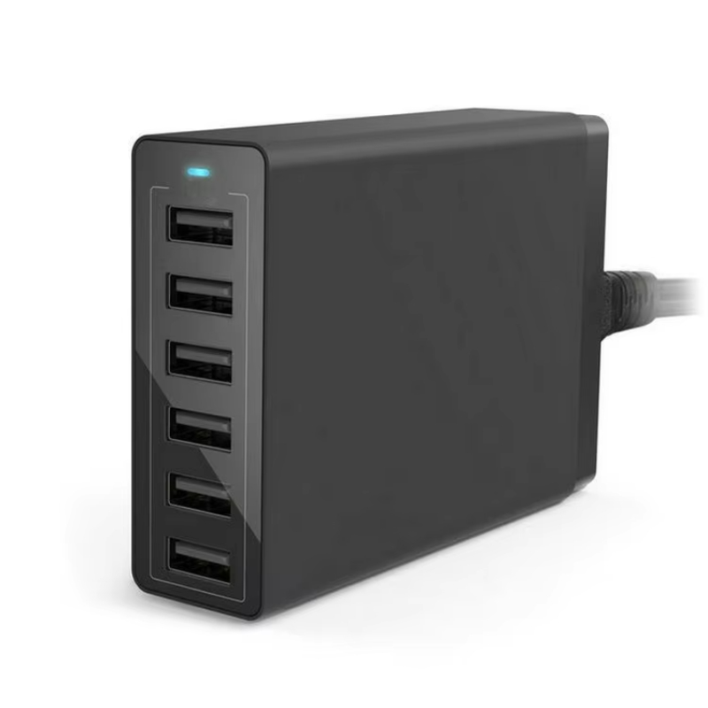 Multi Port Fast Charger 6 Ports USB Desktop Charging Station For iPhone Samsung Xiaomi Huawei Smartphone Docking Charger