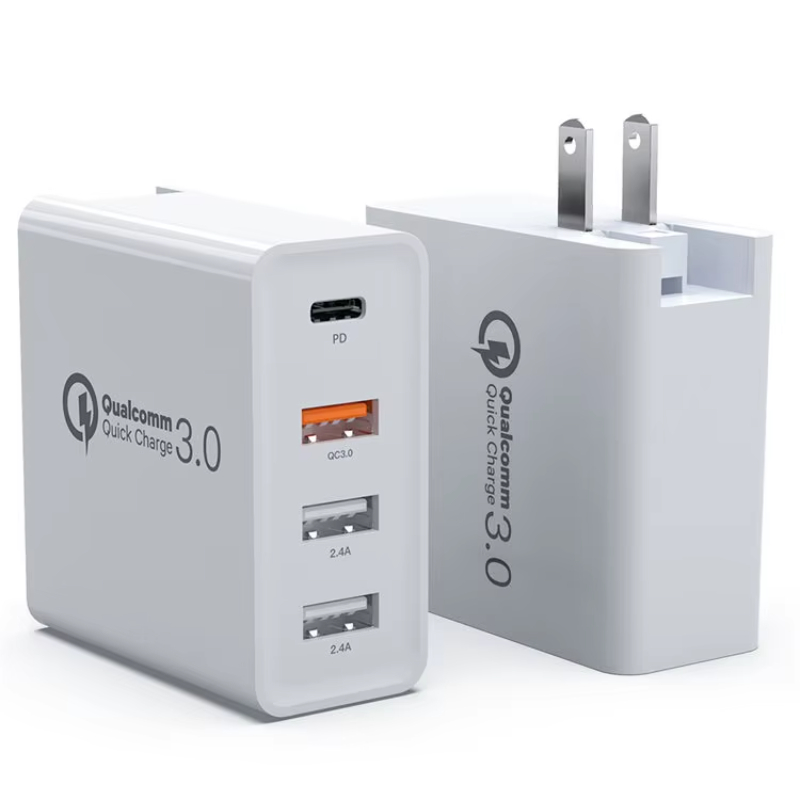 Universal Multi Port Fast Charging USB-C Adapter Wall Charger For iPhone 15 14 Samsung S23 Xiaomi PD30W Cellphone Tablet Charger