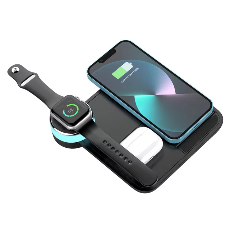 Hot Sale 4in1 Wireless Charger For Apple Watch iPhone 15 14 13 12 Pro Max Fast Charging Dock Station For Airpods Pro_iWatch