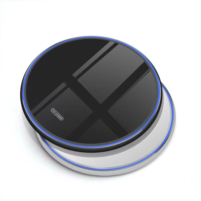 Ultrathin 15W Fast Charging Wireless Incarcator Rounded Cell Phone Charger Sans Fil For Android For iPhone Samsung Xiaomi LG