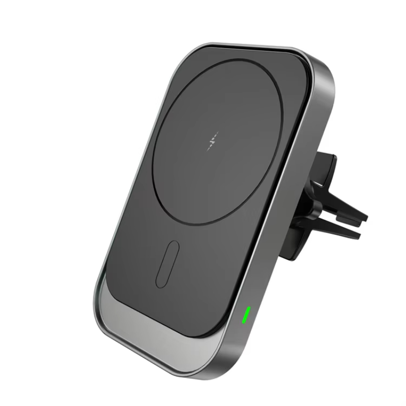 Mobile Phone Holder Car Stand With Charger For iPhone 15 14 13 12 Pro Max Car Air Vent Charging Magnetic 15W Wireless Charger