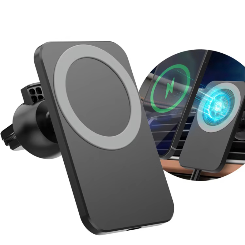 Hot Sale 15W Magnetic Car Wireless Charging Stand For iPhone 15 14 13 12 Pro Fast Wireless Safe Charger Smart Phone Mobile Phone