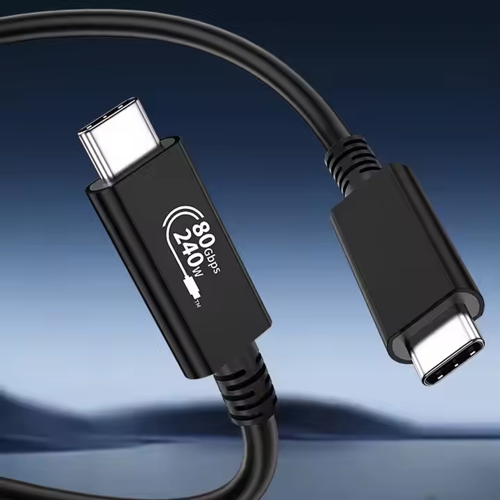 ULT-unite Ready to Ship Wholesale USB4 Cable USB-IF Certified 0.5m Fast Charging Data Cable 80Gbps 240W USB C to C Cable