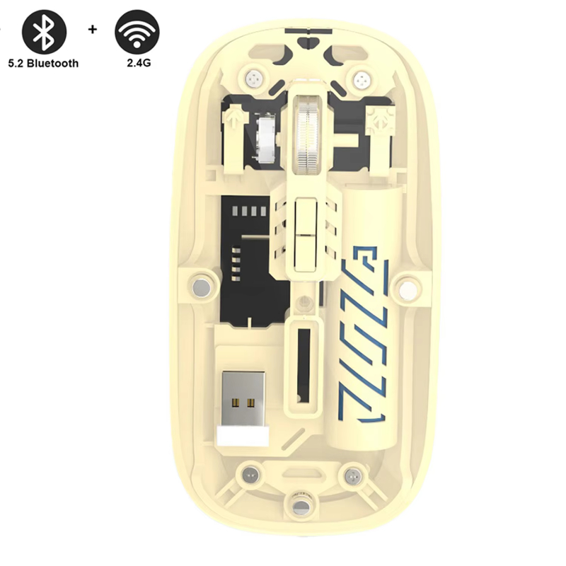 colorful mouse wholesale silent mini slim thin bluetooth mouse rechargeable dual mode transparent Wireless Mouse