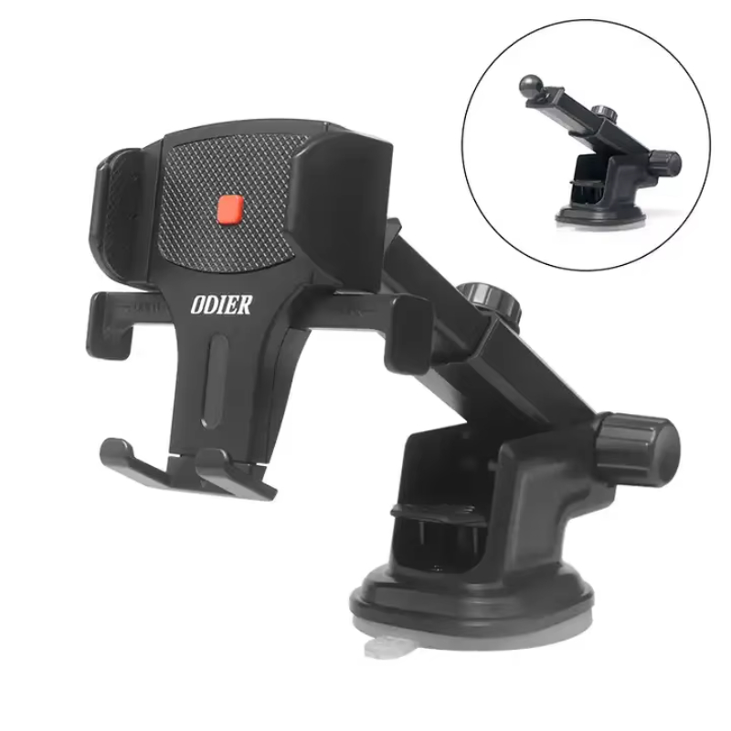 ODIER Car Center Console Retractable Phone Holder Steady Automatic Locking CAR Windshield Mobile Phone Holders