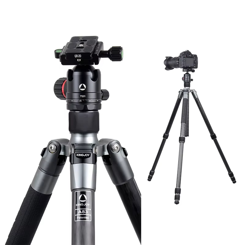 KINGJOY 69_ Tripod Stand for Camera Phone Heavy Duty Portable Travel Tripod Laser Level Spotting Scope DSLR Cameras Tripods