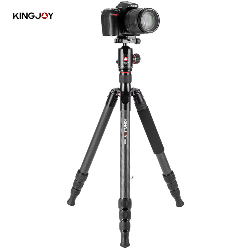 Kingjoy 175cm big heavy duty carbon fiber tripod new design professional video camera tripods