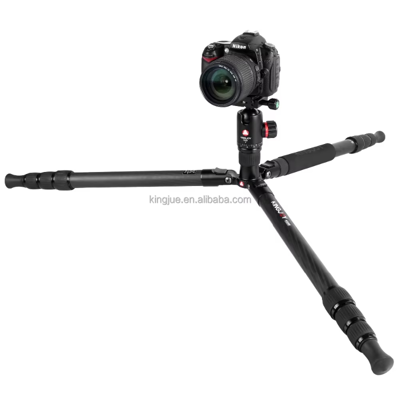 Kingjoy Professional foldable heavy duty video outdoor travel aluminium tripod stand for digital dslr camera tripod phone