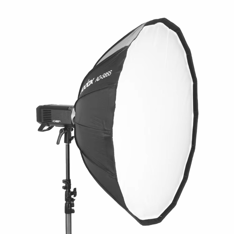 Go-dox Parabolic Softbox Ad-s85 S_w 85cm Silver_white Deep With Grid Mount Softbox For Ad400pro Ml60 Ml30