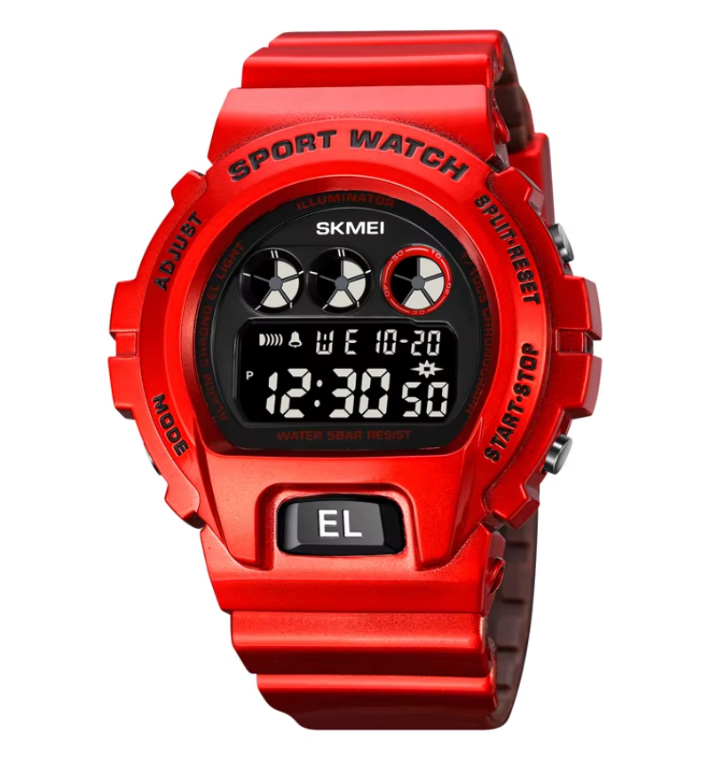 SKMEI Waterproof Screen Smart Wrist Electronic watch New Silicone Led Silicone Slap Watch Women Fashion Electronic watch