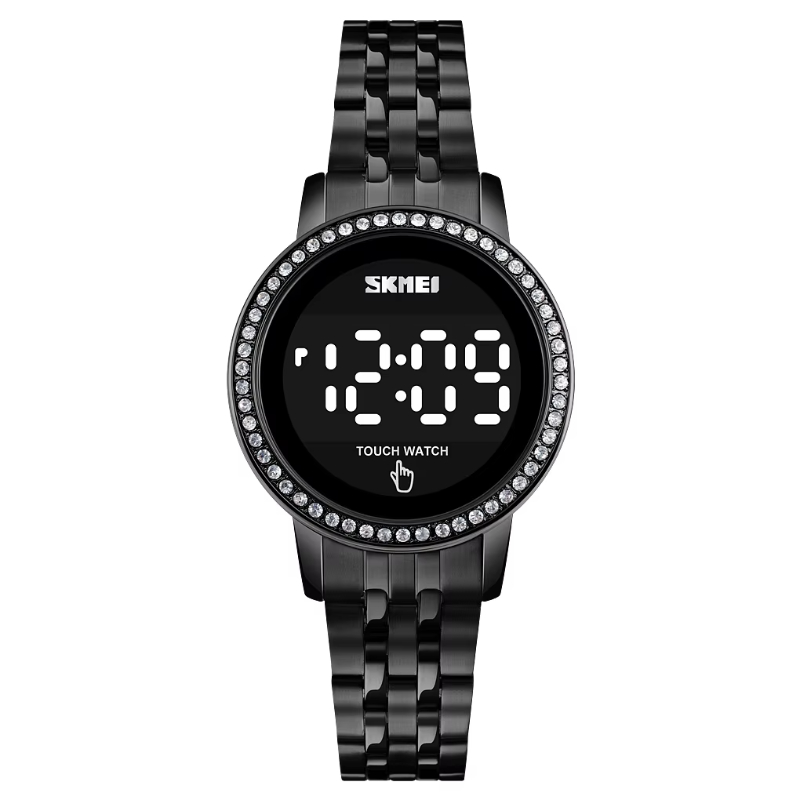 SKMEI 1669 lady women custom branded rose gold white LED hand touch waterproof watches