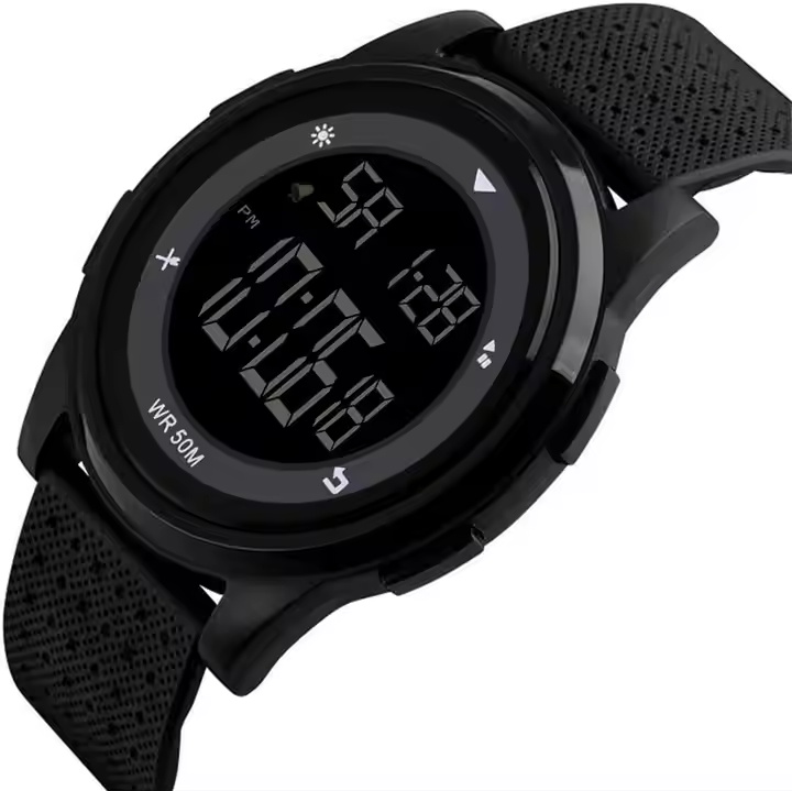 Spovan Fashion Super Thin Stainless Steel Waterproof Sport Digital Watch With Back Light