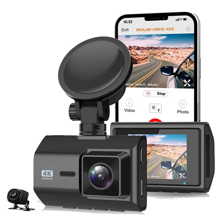 Dashcam 4k with gps and wifi Dual Camera front and rear app view 4k dash cam Car Black Box