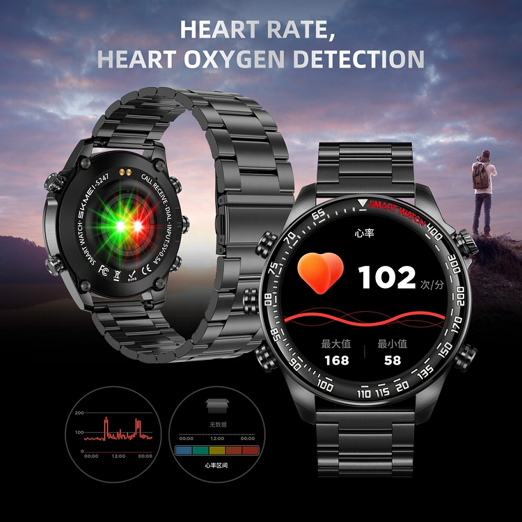 SKMEI S247 Health Monitoring Multifunction Relojes Large Smart