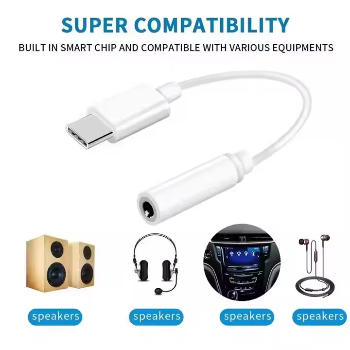 Wholesale Usb C Adapter Type C to 3.5mm Audio Aux Headphone Jack Cable Adapter For Samsung Huawei Android phone