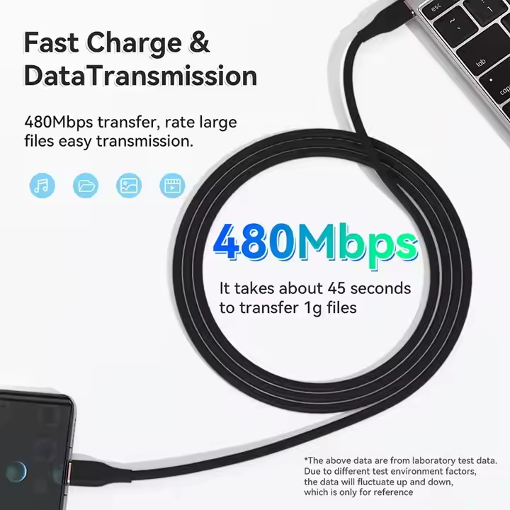 High Quality 1M 2M Silicone Charger Cable 20W 27W 3A Type C Usb C To IOS Fast Charging Cable For iPhone 14/13/12/11