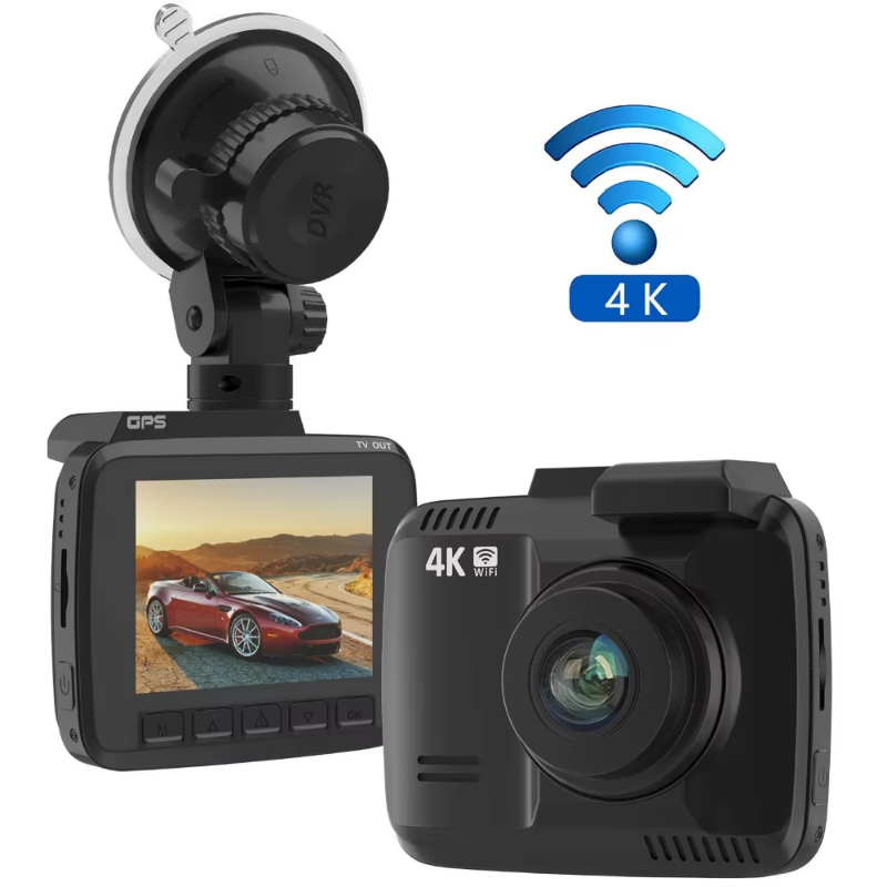 2.4 inch 4K wifi Novatek 96660 car mirror gps camera with Motion Detection