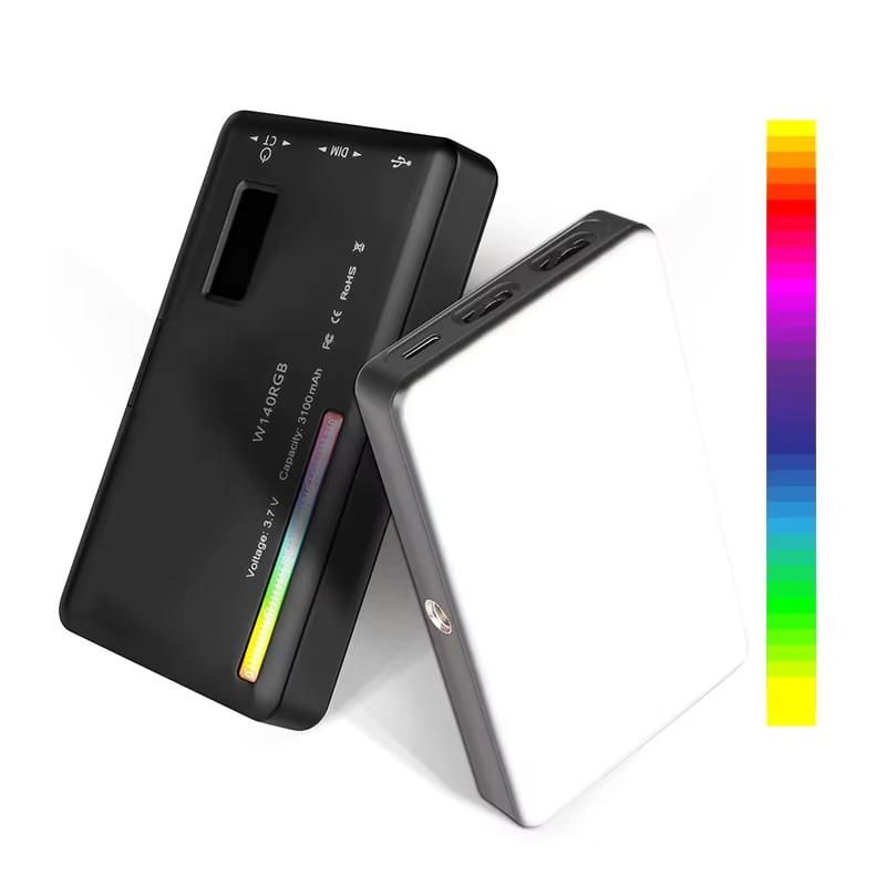 Tianmei W140RGB Pocket Size Type-C Rechargeable On-Camera Fill Light Mini RGB Video Studio Light
