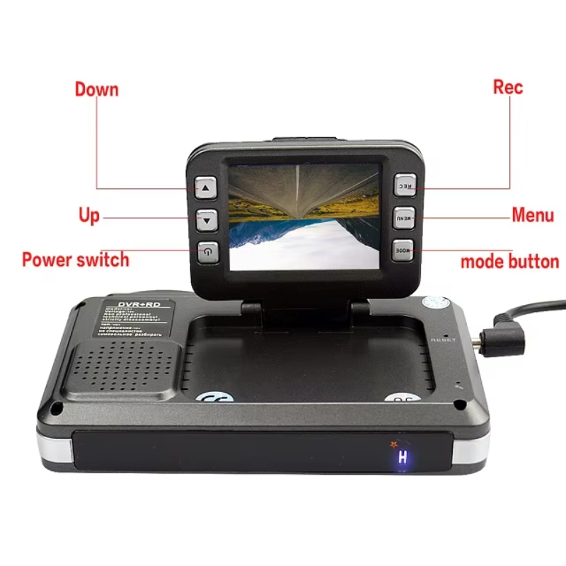 1080P 2 in 1 Car Radar Detector Built-in G-sensor 170 degree Over Speed Alarm flow car camera detector de radar