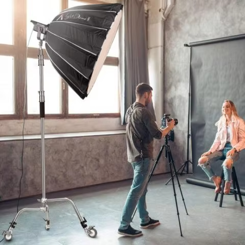 Sokany stainless steel landing adjustable flexible light stand for Photographic Lighting for Godox Aputure softbox