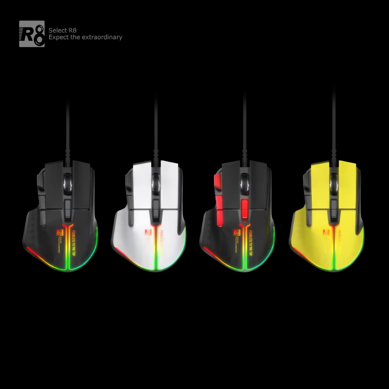 OEM 8D Buttons with Rgb Light Mouse high DPI Wired Usb 8d Gaming Mouse