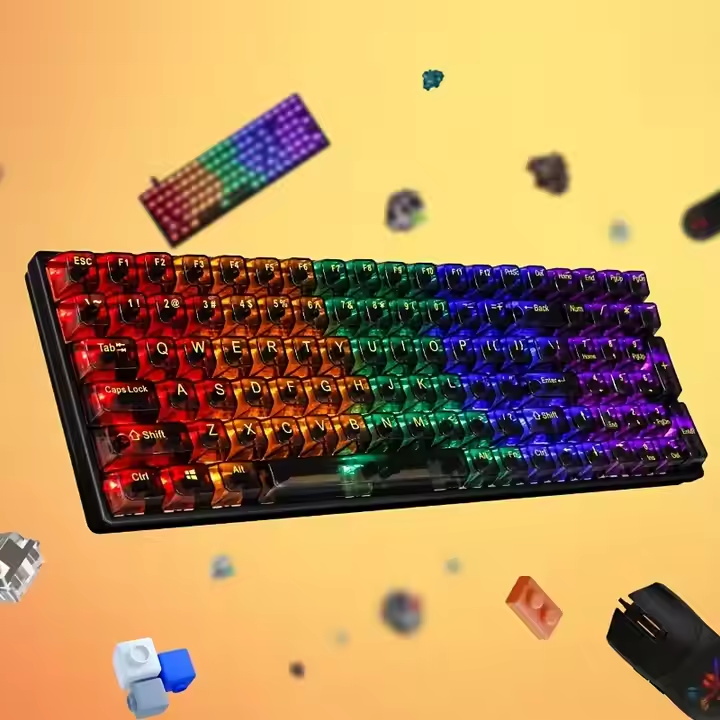 Gamer RGB LED Backlit Gaming Mechanical Keyboard Blue Axis Mechanical Keyboard Gaming Computer Mechanical Keyboard