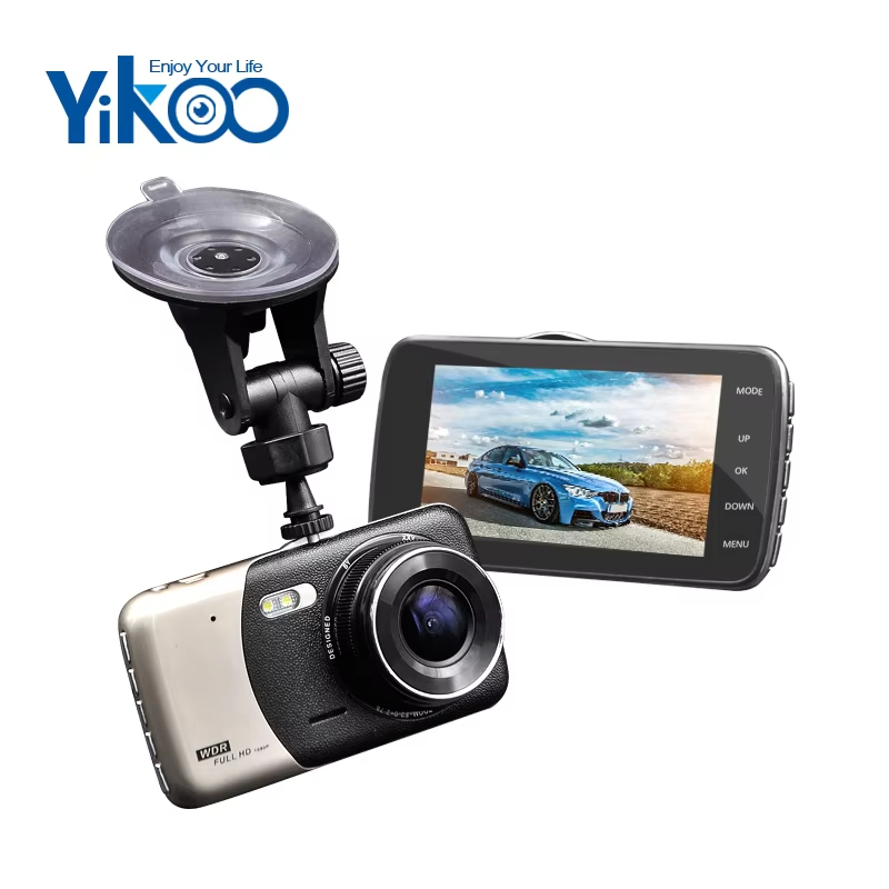 Yikoo OEM small size 4 inch screen dash cam night vision camera G-sensor car black box