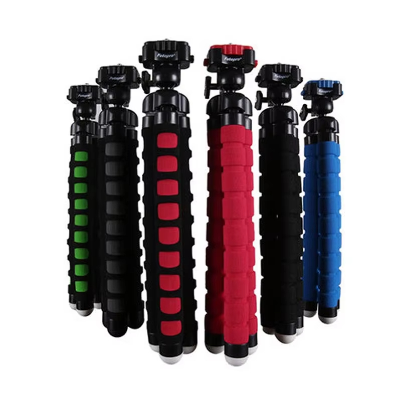 Fotopro OEM ODM Mini Sponge Pocket Vlog Ball Head Octopus Flexible Phone Tripod