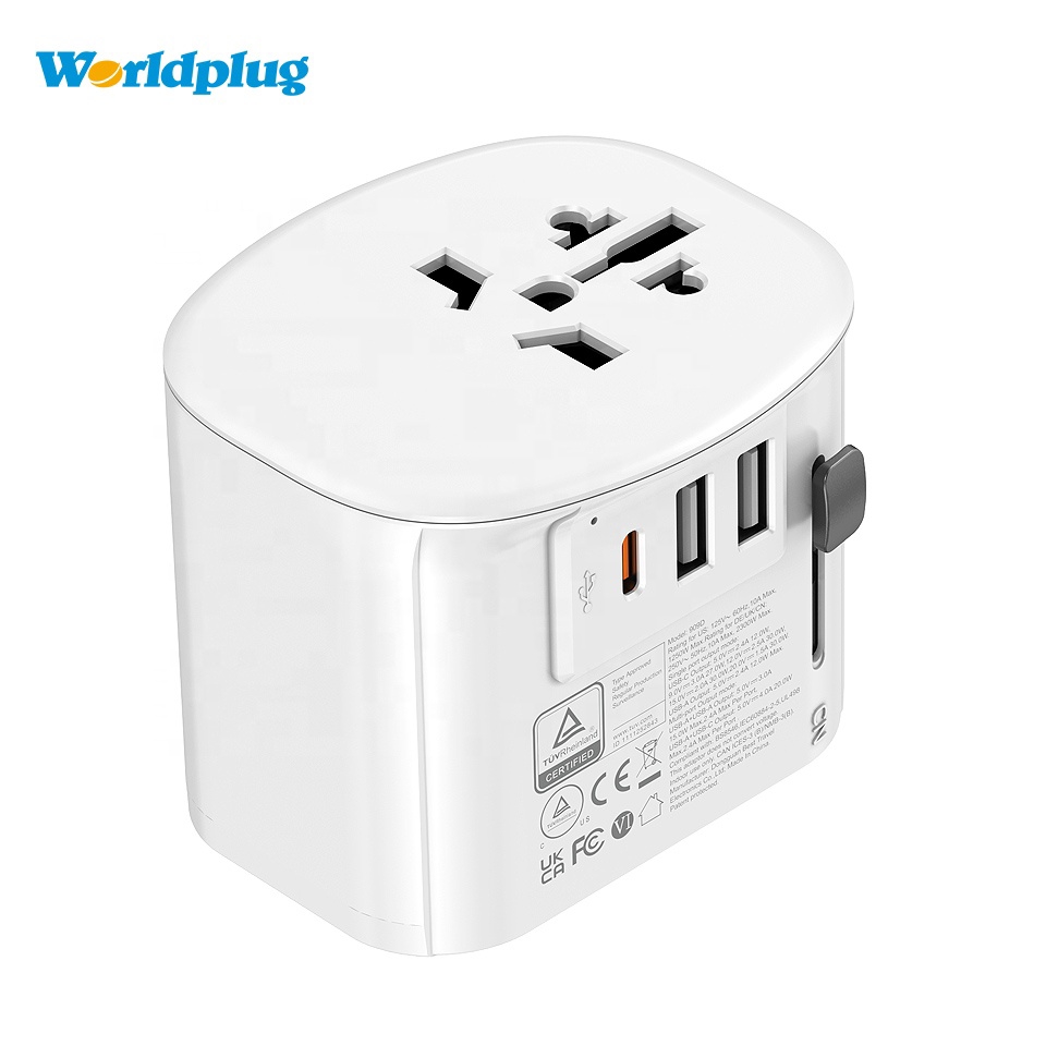 Worldplug Electrical Plug Socket PD 30W Travel Power Fast Charger Adaptor Grounded International Universal Adapter