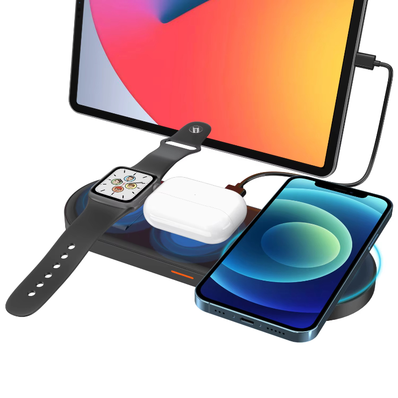 Wireless Charger 3 in 1 Fast Charging 15W for iphone_android_smartphone
