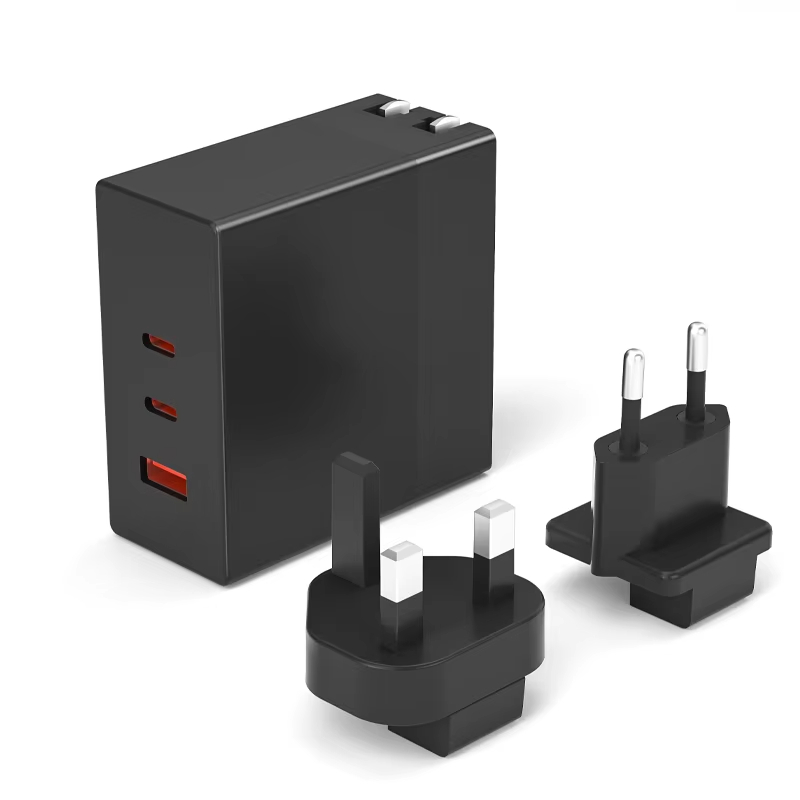 Factory 100W USB C Wall Charger 3-Port Foldable Fast PD QC 3.0 Power Adapter Compact for MacBook Pro_Air iPad for iPhone 15_14