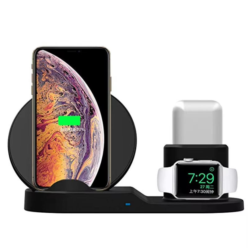 Multifunctional 3 in 1 Stand Wireless Charging for Apple Watch Series 3_2_1_Apple AirPods for iPhone Xs_XS MAX_XR_X_8_8 plus
