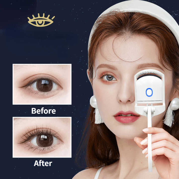 2024 New Product Mini Portable Heating Pink Heater Eyelash Curler Kit Electric Heated Eyelash Curler With Charger Usb